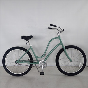 Mint Green Big Guys Heavy Person Low Step Thru Marco de aluminio Single Speed Comfort Best Hybrid Womens Beach Cruiser Bike 26 - Product Image 5