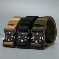 Ceinture tactique en nylon respirant en polyester avec boucle en alliage de zinc à dégagement rapide pour l'entraînement en extérieur