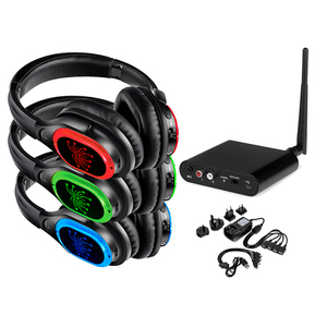 หูฟังไร้สายแบบครอบหู HIFI RF998B สำหรับงานปาร์ตี้ พร้อมไฟเรืองแสงสวยงาม - Product Image 4