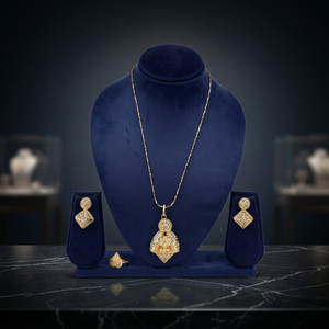 Conjunto de Colgante de Latón Chapado en Oro para Compromiso Ortodoxo, Ajustable, Joyería de Moda para Mujer, Regalo - Product Image 3