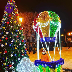 บอลลูนลมร้อน LED ตกแต่งคริสต์มาสสำหรับจัดแสดงในสวน ขายตรงจากโรงงาน - Product Image 6