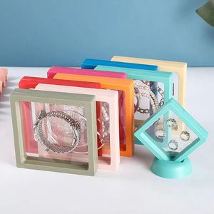 Coloré 3D flottant cadre photo boîte d'affichage Transparent ombre stockage pour bijoux Bracelet emballage - Product Image 3