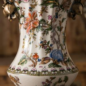 Jarrón de Cerámica Chino de Lujo Estilo Medio Oriente, Jarrón de Flores Hecho a Mano, Decoración para Sala de Estar - Product Image 3