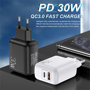双端口PD端口 + QC3.0 <span class=keywords><strong>USB</strong></span>端口壁30w <span class=keywords><strong>c</strong></span>型便携式迷你快速充电插头充电器适配器，适用于Iphone 14 15 16ProMax - Product Image 6