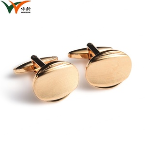 Mancuernillas de Estilo Simple en Color Dorado, Precio Directo de Fábrica, Preferidas por los Profesionales - Product Image 2