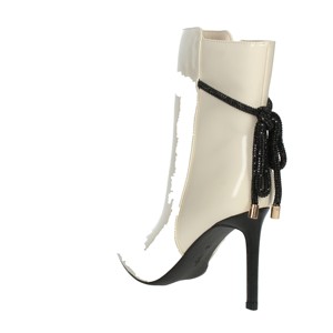 Stivaletti da donna con tacco alto da neve Slip-On in montone con tomaia in cotone traspirante per la stagione autunno inverno 24639 bianco - Product Image 2