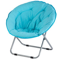 Chaise lune pliable, grande chaise soucoupe UFO avec cadre métallique pliable - Siège pliable en forme de plat moelleux pour la maison, le bureau, la chambre, le jardin