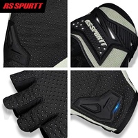 RS SPURTT RS15 Gants de cyclisme respirants en polyester pour hommes et femmes, demi-doigts, absorbant les chocs, gants d'été