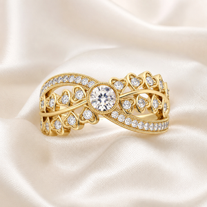 Anillo tallado en forma de corazón para mujer, estilo nupcial, diseño vintage, accesorio para el dedo de uso diario - Product Image 5