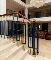 Grande demande Style moderne Vente directe d'usine Broches métalliques Balustrade de balcon Rampes d'escalier en aluminium Garde-corps pour l'intérieur