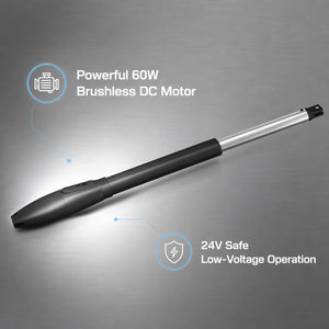 Kit d'ouverture <span class=keywords><strong>de</strong></span> portail battant en aluminium <span class=keywords><strong>avec</strong></span> moteur 60W DC24V, étanche IP65 et compatible <span class=keywords><strong>solaire</strong></span> pour hôtels et centres commerciaux - Product Image 2