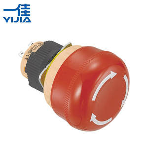 यजिया 16 मिमी प्लास्टिक विद्युत आपातकालीन स्टॉप बटन ला16 ccccccccc tv से, रोह जलरोधी आईपी 65 - Product Image 1