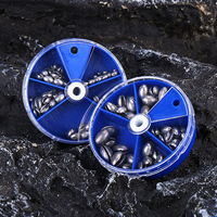 Kit de Plombs Ovales à Fente 53/115 Pièces, Assortiment de Plombs de Pêche avec Boîte à Matériel pour la Pêche en Eau Douce et Salée