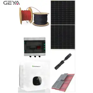 GEYA Système solaire relié au réseau 3KW-Câble solaire monophasé 4mm2 système de panneaux solaires liste de prix