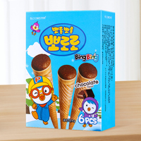 Koreaanse Geïmporteerde Pororen Ijshoornsnacks 53.4G Fruitsmaak Koekjes Zoete Knapperige Textuur Met Chocolade-En Kaassmaken