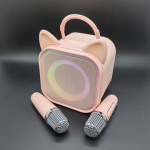 Mới đến K66s xách tay <span class=keywords><strong>mini</strong></span> karaoke không dây BT dễ thương loa không dây Mic Stereo Bass RGB ánh sáng HIFI âm nhạc bên loa - Product Image 4