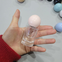 Flacon pulvérisateur de parfum vide rechargeable en verre avec couvercle à bille, 15ml