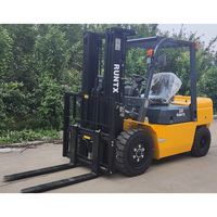 Runtx Marque 2500kg 3m-6m Triplex Mât Chariot Élévateur Solide Pneus Côté Shifter Moteur Diesel Prix Usine