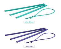 Pailles à boire en silicone réutilisables de couleur personnalisée en gros avec brosse de nettoyage, tube à boire en silicone de qualité alimentaire extra long et flexible