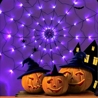 Guirlande lumineuse LED Liyan pour Halloween, en cuivre, IP65, lumières en filet, accessoires d'horreur, jouets pour maison hantée, décorations de fête intérieures/extérieures, lumière chaude