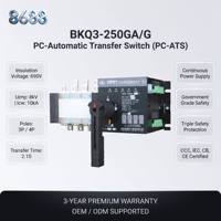 Commutateur de transfert automatique monophasé 3/4 pôles de classe PC BKQ3-250GA/G pour commutation continue double alimentation, conforme aux normes de sécurité et anti-incendie gouvernementales