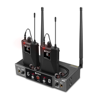 Microphone dynamique sans fil stéréo UHF ER-480 avec suppression du bruit pour une utilisation professionnelle sur scène