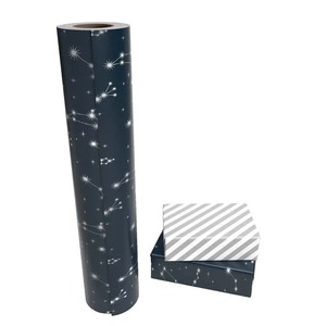 Custom Eco-Friendly Recyclable Constellation Pattern Metallized Gift <b>Wrap</b> <b>Roll</b> Double-Sided Waterproof Coated <b>Paper</b> Packaging - Product Image 2