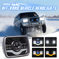 12V 24V 36V projecteurs Led tout-terrain camion LED lampes de travail 42W haute luminosité phare DRL jaune clignotant phares accessoires