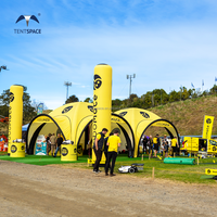 Tamaño personalizado y forma de carpa forma de evento 0 publicidad al aire libre equipo de promoción de araña inflable Gazebo cúpula dosel eventos tienda