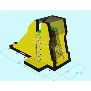 جدار صخري قابل للنفخ لتسلق الجبال ، زلاجة ضخمة قابلة للنفخ مع