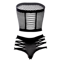 Deux pièces Lingerie sous-vêtements body ensemble femmes vêtements Sexy résille body vêtements de danse exotique