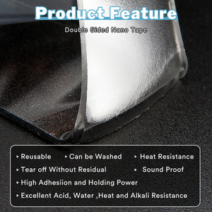 Cinta de gel Cinta de montaje de doble cara de alta resistencia Cinta adhesiva resistente Nano fuerte - Product Image 3