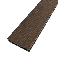 Plancher en composite bois-plastique (WPC) pour extérieur, 140x25mm, creux, imperméable, antidérapant, surface brossée, pour jardin, balcon