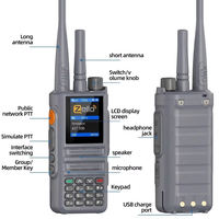 Radio bidirectionnelle portable analogique et 4G LTE GaodaPTT, double mode, VHF UHF, Zello, clavier complet, interphone mobile avec carte SIM
