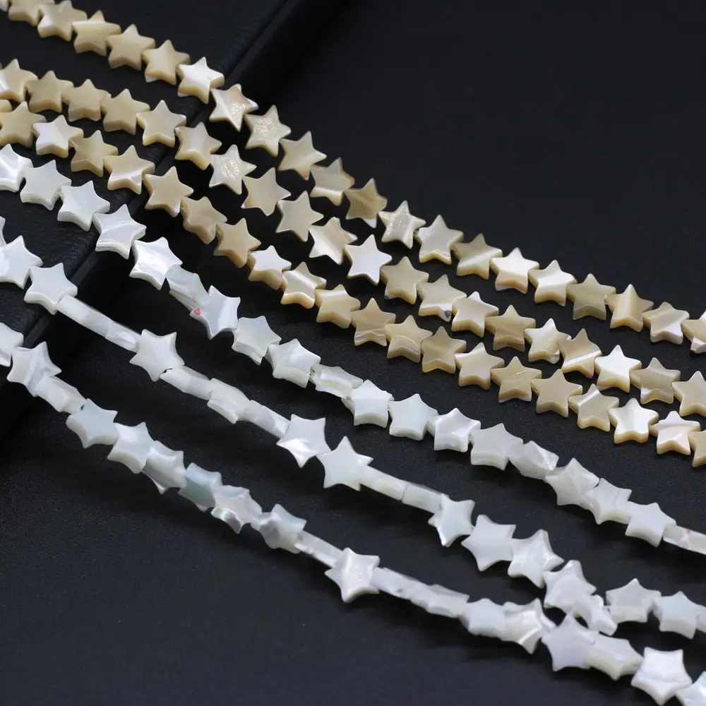 8mm 10mm Star Sea Shell Spacer Perlen Perlmutt Perlen für DIY Herstellung Armband Halskette Ohrringe
