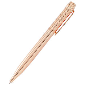 Stylo bille métallique de luxe pour affaires en or rose, largeur d'écriture 1,0 mm, impression de logo personnalisable - Product Image 6