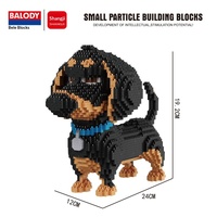 Blocs de construction en plastique ABS à mini-particules, modèles d'assemblage pour animaux de compagnie (chiens et chats), ornements, jouets éducatifs, vente en gros pour les 14 ans et plus