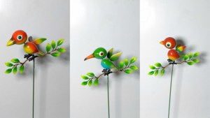 Fabriek Plastic Ambachtelijke Vogels Werf Kunst Kolibrie Ornament Tuin Staak - Product Image 3