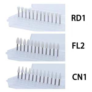 Kit de fraises de polissage haute vitesse en céramique dentaire RD1 FL2 CN1 pour la finition des restaurations en zircone, porcelaine et composite - Product Image 4