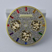 Dial Jam Tangan Diameter 29MM Bahan Alloy VK63, Aksesori Pengganti Dial Jam, Pilihan Logo Kustom untuk Jam Tangan dengan Mesin VK63 Model 009 Tidak Ada