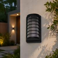Applique murale extérieure LED cylindrique 12W certifiée ETL, étanche et robuste, pour escalier extérieur et entrée de cour