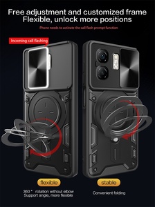 Pour Infinix Smart 10 Plus / Smart 9 / Hot 50i étui Protection d'objectif de caméra coulissante 360 rotatif béquille téléphone armure coque arrière - Product Image 4