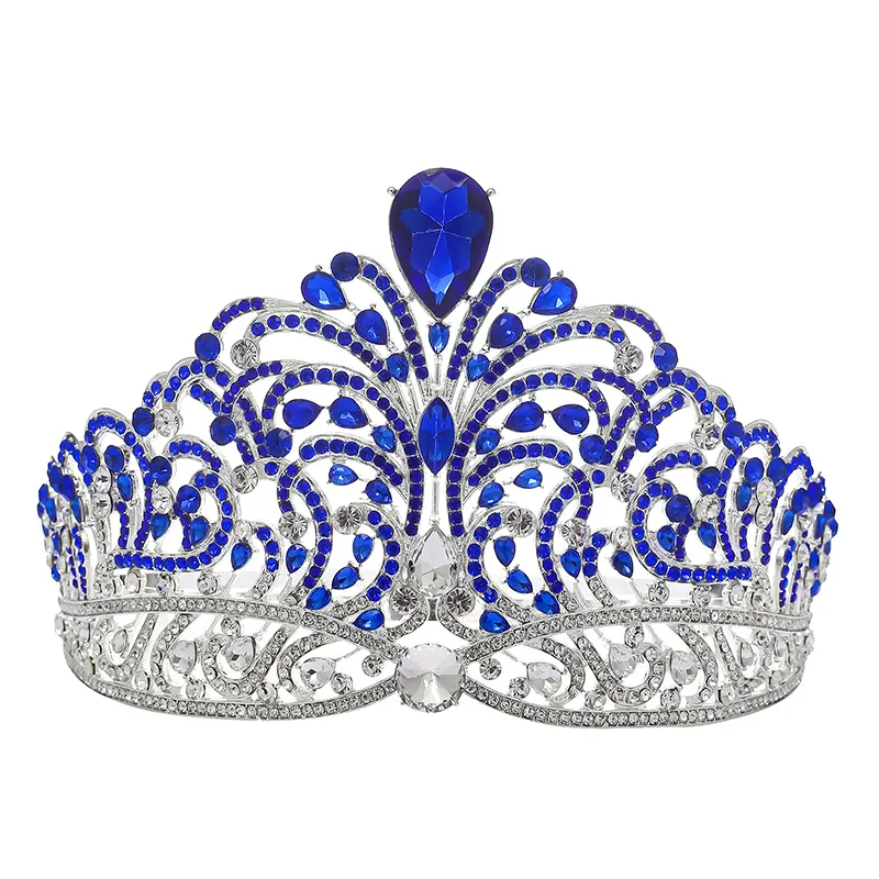 DaiMing HG37141 Miss Universum Schönheits krone ein bestimmtes Senior Kleid Reifen 4,5 Zoll hoch gekrönte Königin Krone