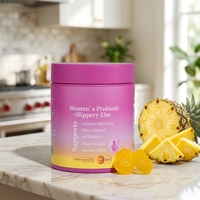 Probiotiques féminins en marque privée, équilibre, gommes à l'orme glissante, saveur d'ananas, 60 pièces