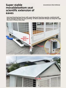 Caseta de Lujo Moderna para Perros, Interior y Exterior, Refugio de Hierro para Mascotas, Caseta para Perros Pequeños y Grandes, Diseño Cómodo y Resistente a la Intemperie, con Botón - Product Image 6