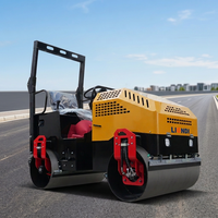 Compacteur à béton professionnel à double tambour, rouleau vibratoire de 3 tonnes, rouleau compresseur routier, rouleau compresseur d'asphalte