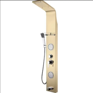 Ducha de mano multifunción para el hogar, Hotel, cascada de lluvia, chorros de masaje, bañera de latón, Caño, Panel de ducha suave cromado, sistema de <span class=keywords><strong>torre</strong></span> - Product Image 4