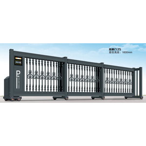 <span class=keywords><strong>Portail</strong></span> coulissant sectionnel électrique moderne de luxe en aluminium pour villas et écoles, sans tracé de poteaux - Product Image 6