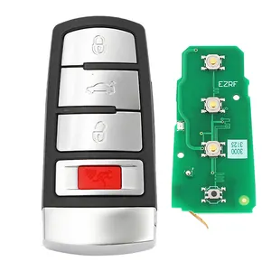 4ปุ่ม Keyless Go สมาร์ทรีโมทกุญแจรถ315MHz ID48ชิปสำหรับ VW,โฟล์คสวาเก้น Passat 2006-2013 CC 2009-2015 FCC ID: NBG009066T