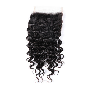 Việt Nam Nguyên Liệu Tự Nhiên Remy Trung Quốc Trinh Sâu Sóng 100% Tóc Con Người Bó Peru Đóng Cửa Máy Đôi Sợi Ngang Bán Buôn - Product Image 4